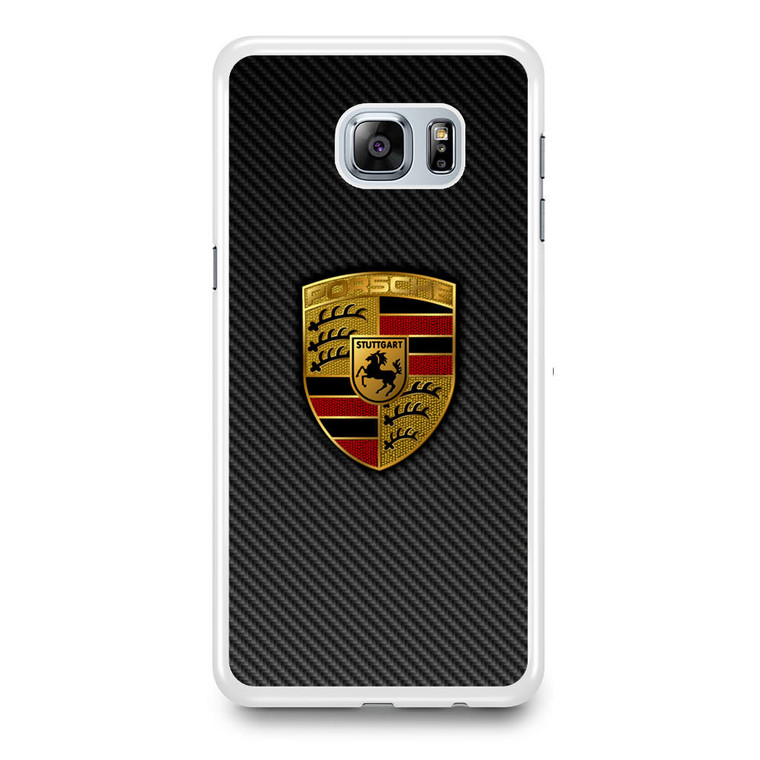 Carbon Porsche Logo Samsung Galaxy S6 Edge Plus Case