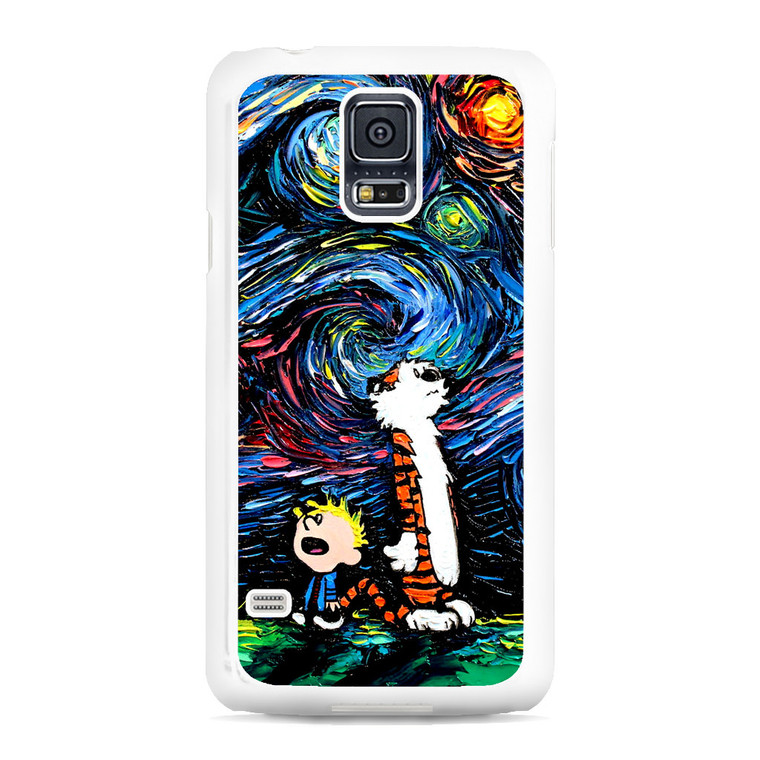 Calvin and Hobbes Art Starry Night Samsung Galaxy S5 Case