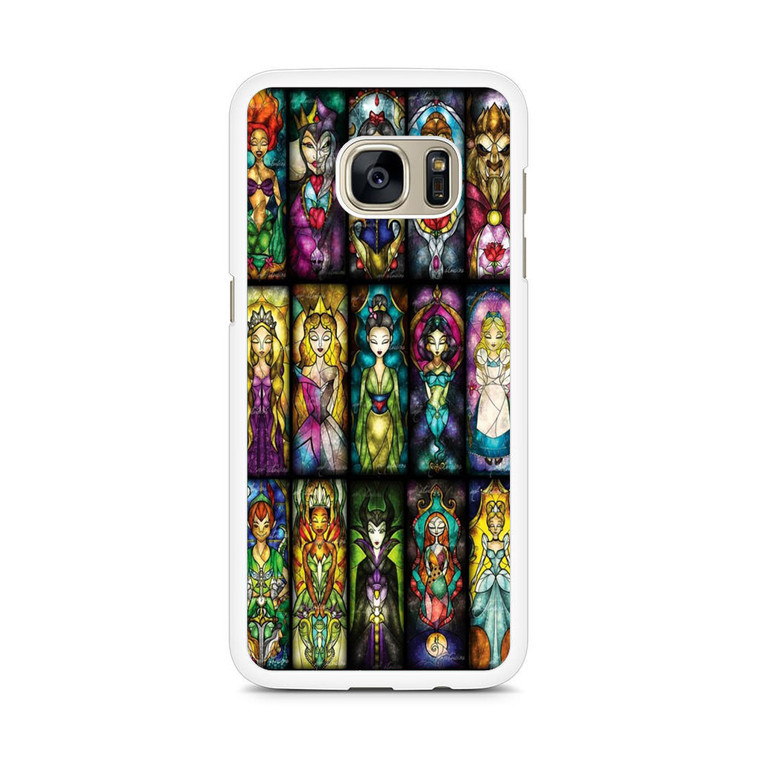 All Princess disney stained glass Samsung Galaxy S7 Edge Case