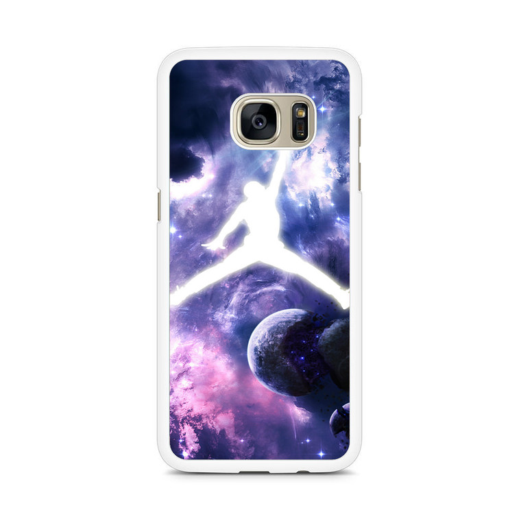 Michael Jordan In Galaxy Nebula Samsung Galaxy S7 Edge Case