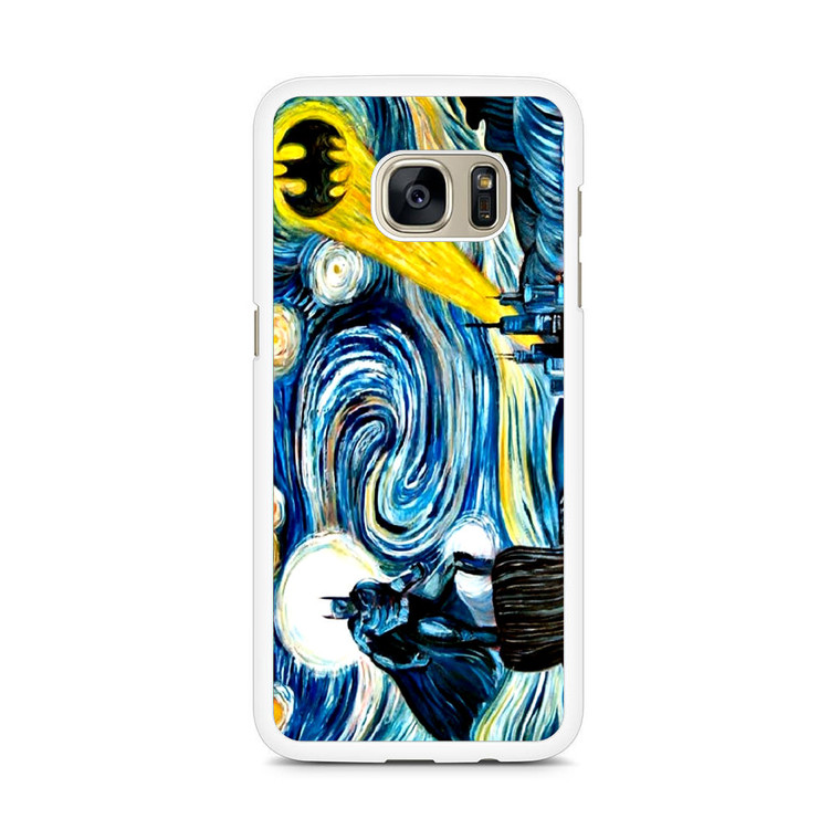 Batman Van Gogh Starry Night Samsung Galaxy S7 Edge Case