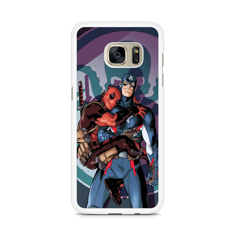 Deadpool and Captain America Samsung Galaxy S7 Edge Case