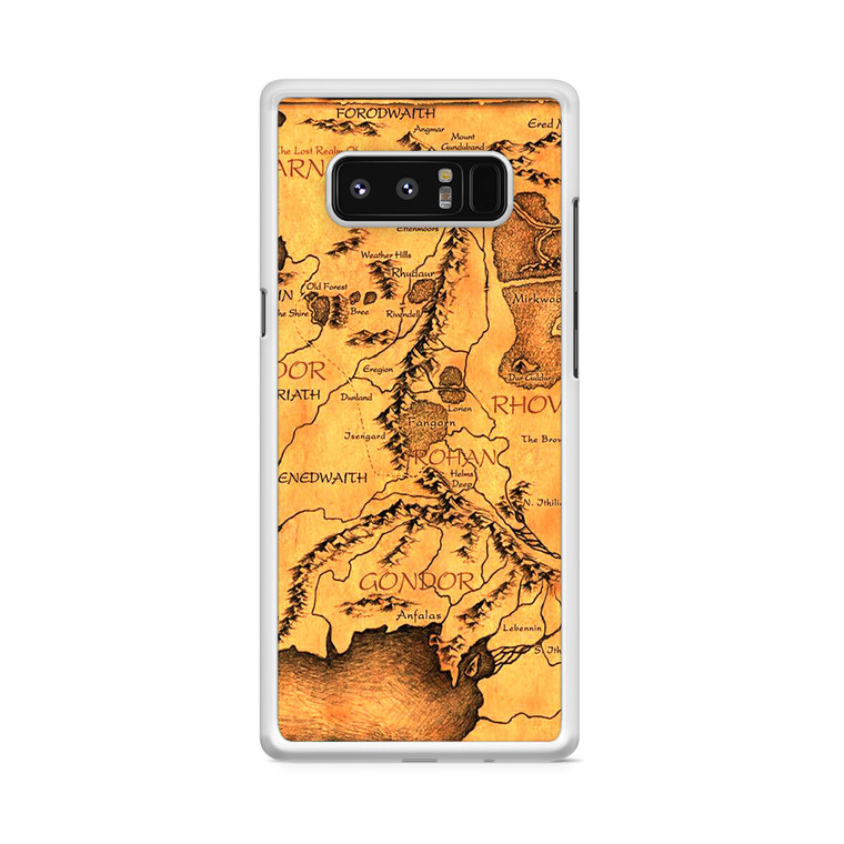 Middle Earth Map The Hobbit Samsung Galaxy Note 8 Case