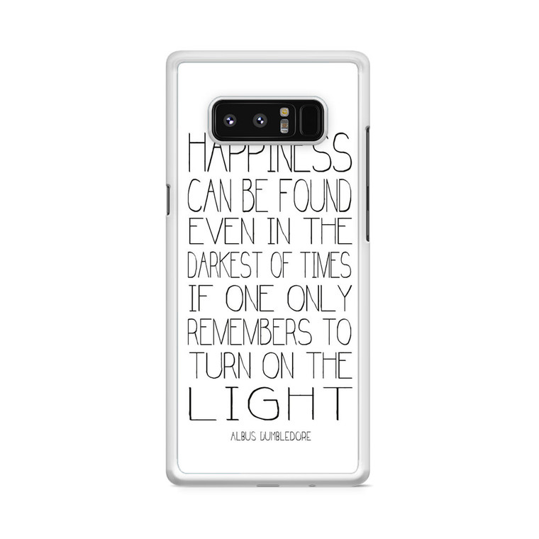 Albus Dumbledore Quotes in White Samsung Galaxy Note 8 Case