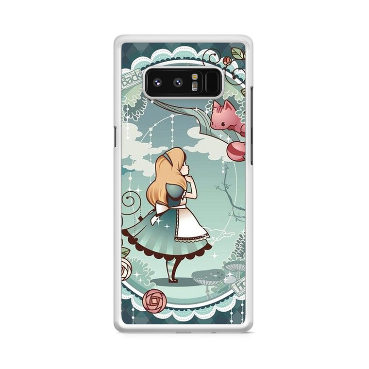 Alice and Cheshire Cat Poster Samsung Galaxy Note 8 Case