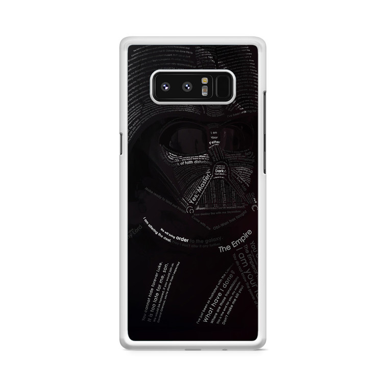 Star Wars Darth Vader Typography Samsung Galaxy Note 8 Case