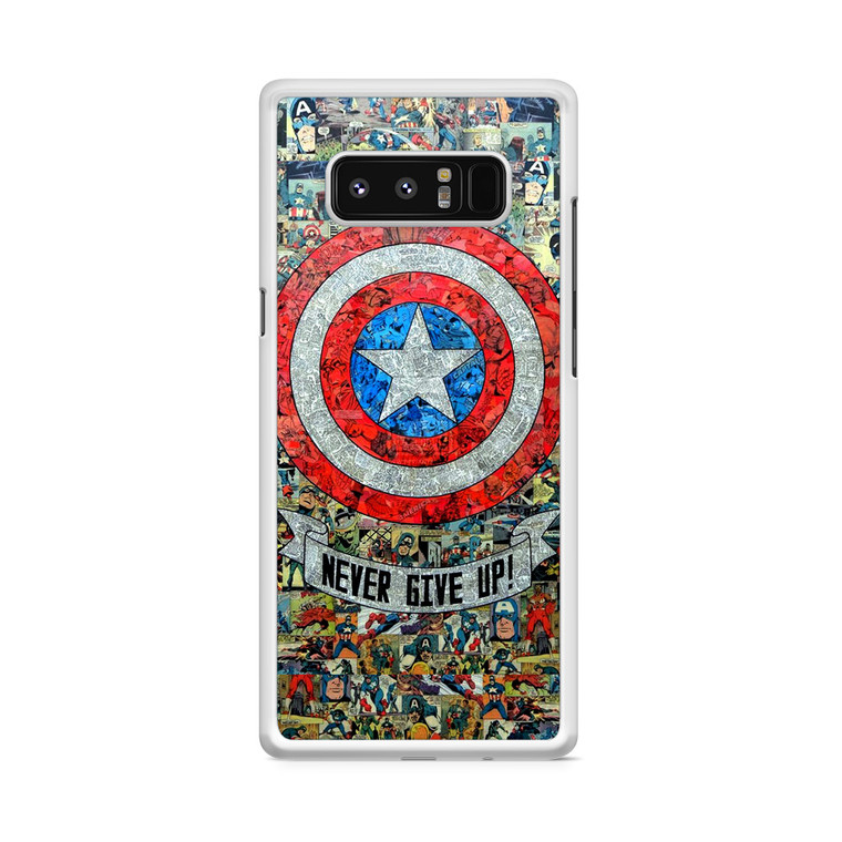 Captain America Never Give up Samsung Galaxy Note 8 Case