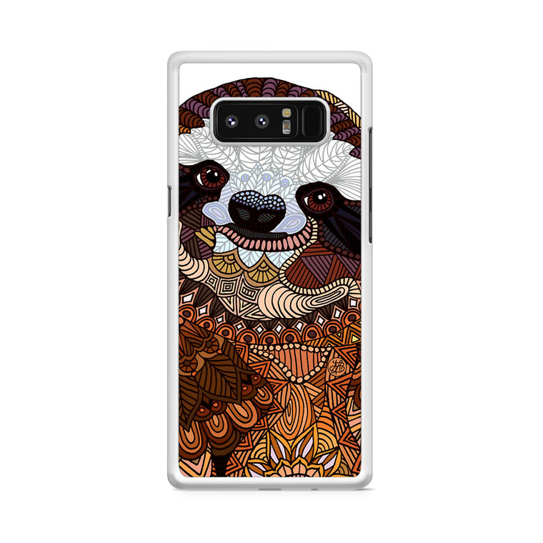 Sloth Etnik Pattern Samsung Galaxy Note 8 Case