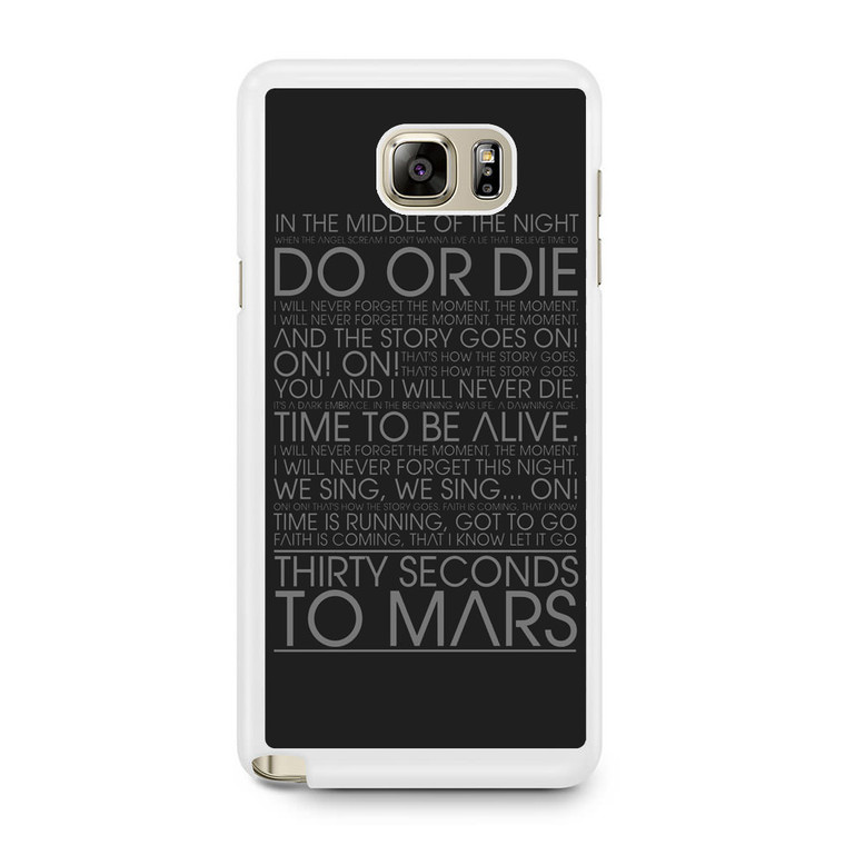 30 Second To Mars Do Or Die Samsung Galaxy Note 5 Case