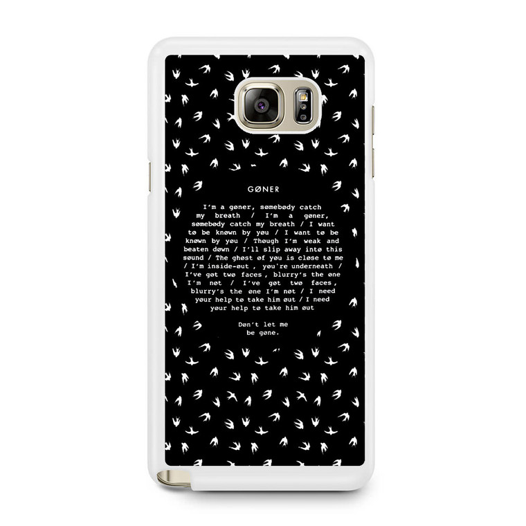 Twenty One Pilots Goner Samsung Galaxy Note 5 Case