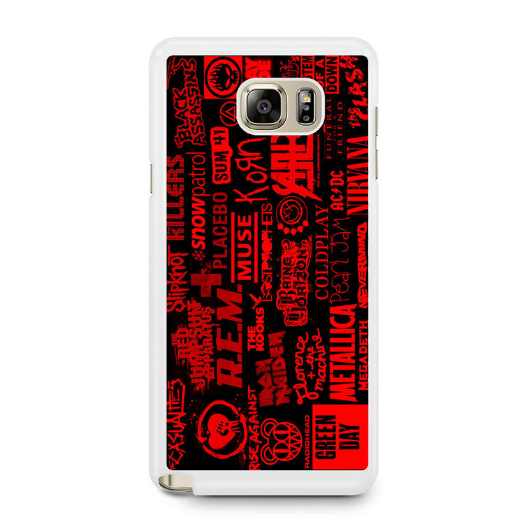 Top Rock Band Collage Samsung Galaxy Note 5 Case