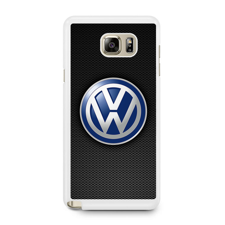 VW Logo Black Carbon Samsung Galaxy Note 5 Case