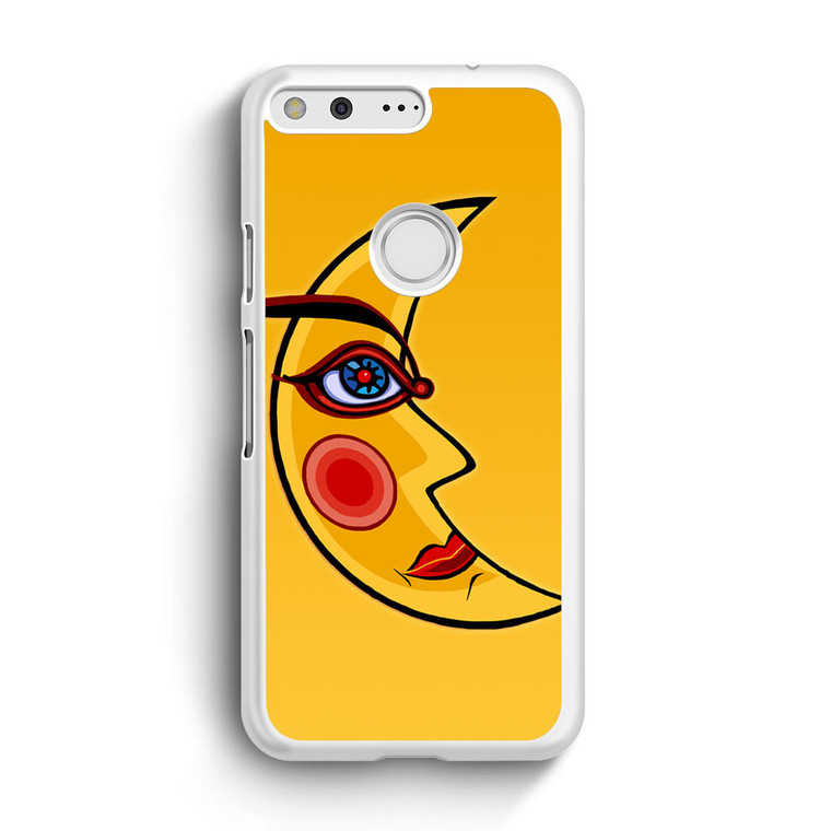 Yellow Moon Face Google Pixel XL Case