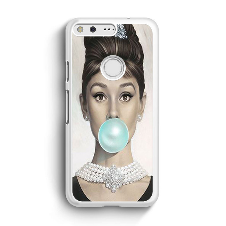 Audrey Hepburn Bubble Blue Google Pixel Case