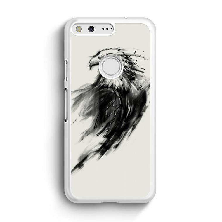 eagle art black paint Google Pixel Case