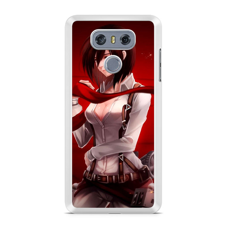 Red Mikasa Attack On Titan LG G6 Case