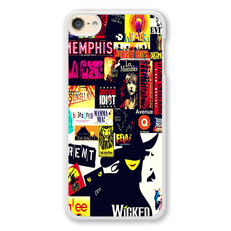 Broadway Musical Collage iPod Touch 6 Case