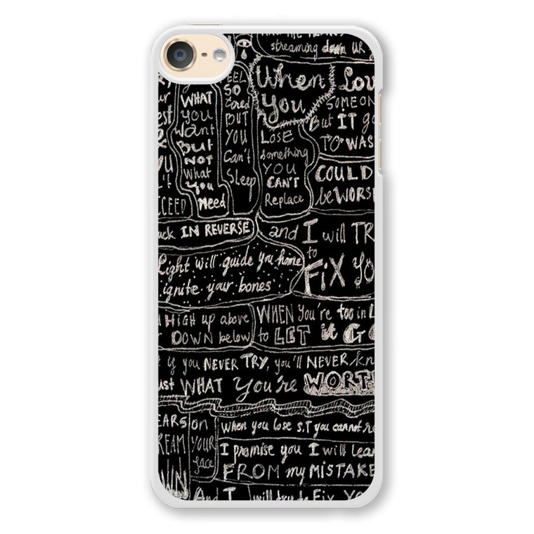 Coldplay Fix You Lyrics iPod Touch 6 Case