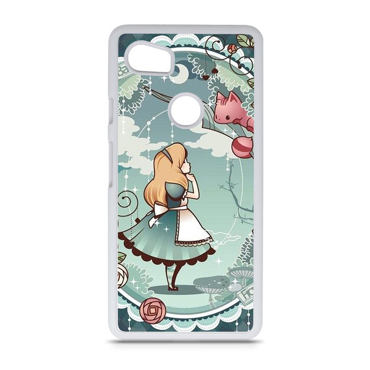 Alice and Cheshire Cat Poster Google Pixel 2 XL Case