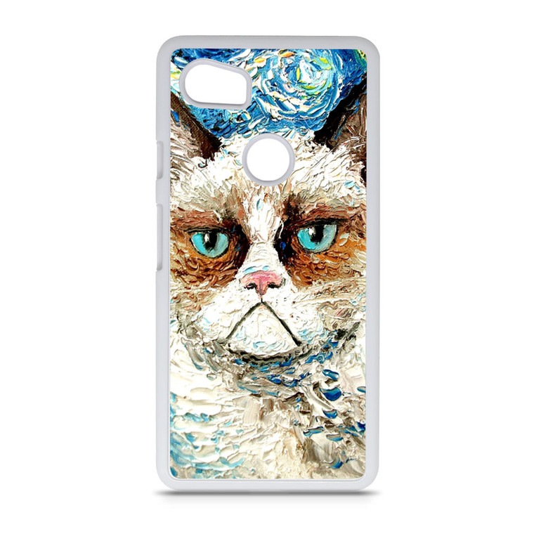 Starry Night Grumpy Cat Google Pixel 2 XL Case