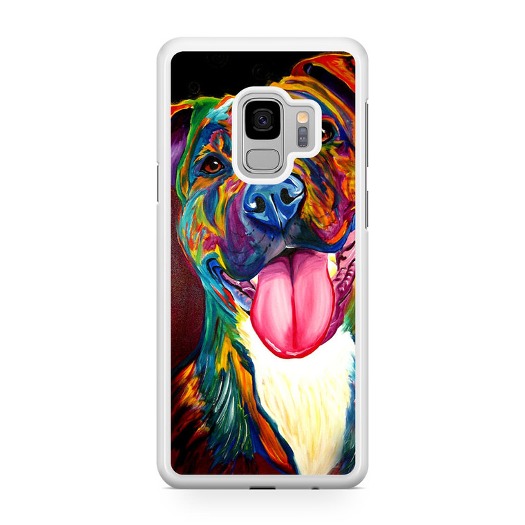 Pitbull Painting Art Samsung Galaxy S9 Case