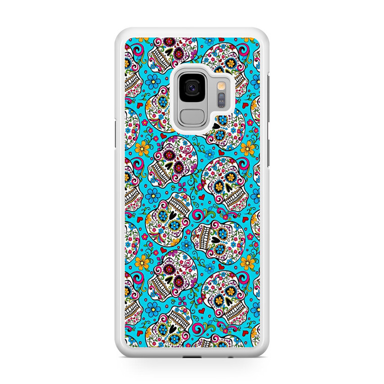 Skull Floral Sugar Samsung Galaxy S9 Case