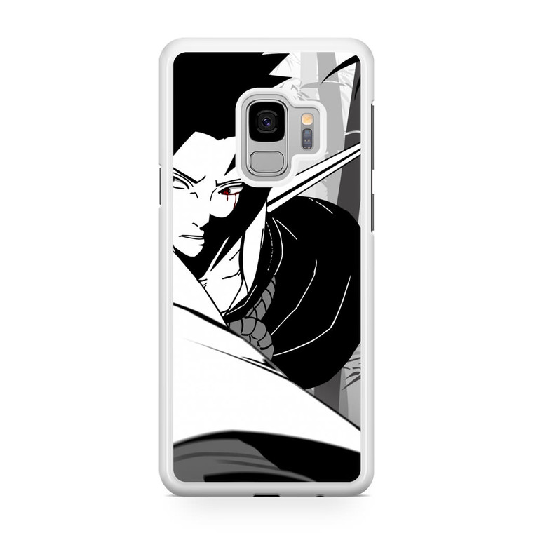 Naruto Sasuke Uchiha B&W Samsung Galaxy S9 Case