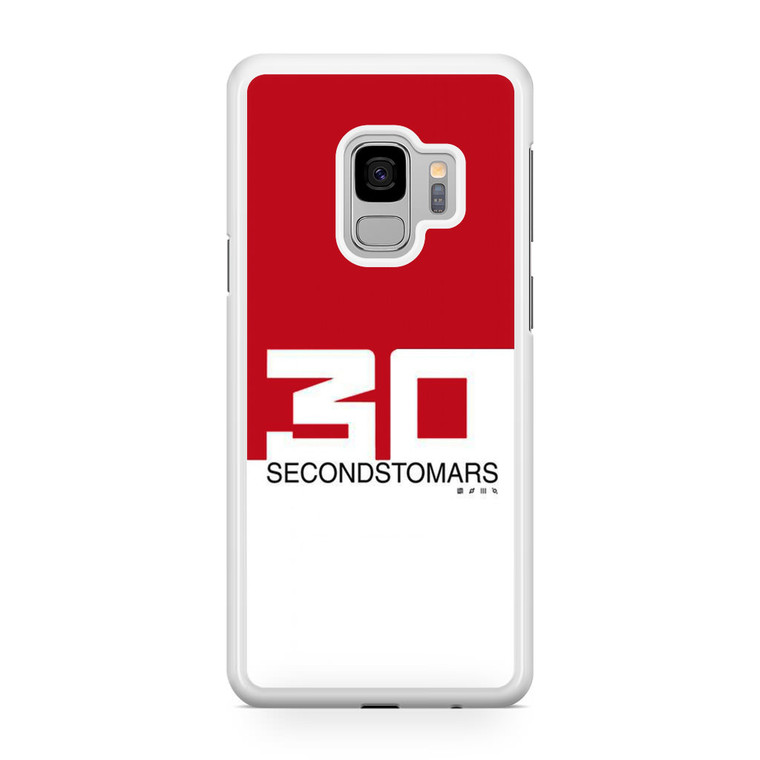 30 Seconds To Mars Red White Samsung Galaxy S9 Case