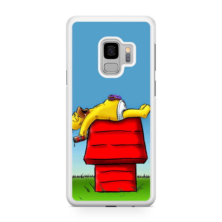 Homer X Snoopy Samsung Galaxy S9 Case