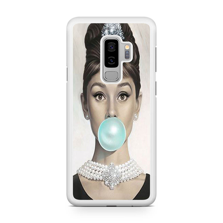 Audrey Hepburn Bubble Blue Samsung Galaxy S9 Plus Case