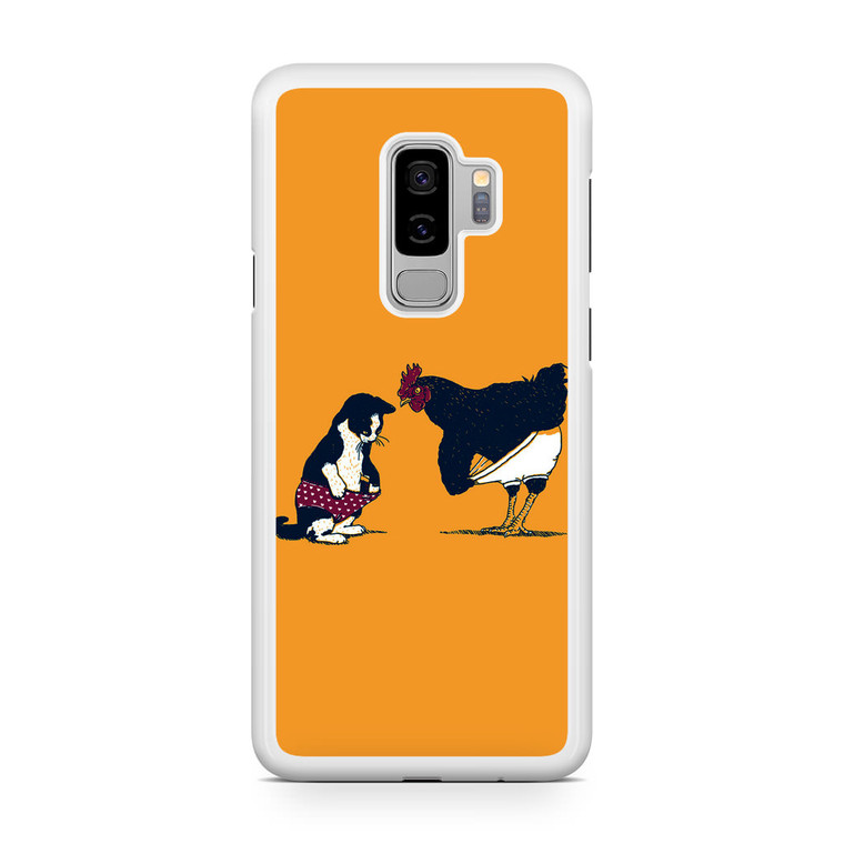 Cat Chicken Yellow Underwear Cute Samsung Galaxy S9 Plus Case