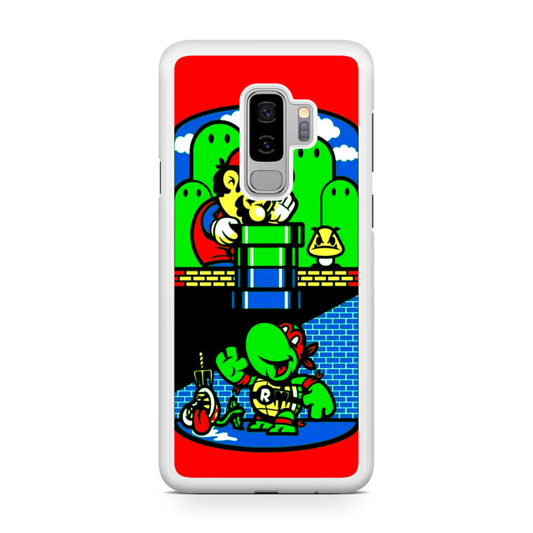 Super Mario Bros Help TMNT Samsung Galaxy S9 Plus Case