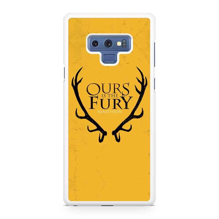 Game Of Thrones - Baratheon Ours Is The Fury Samsung Galaxy Note 9 Case