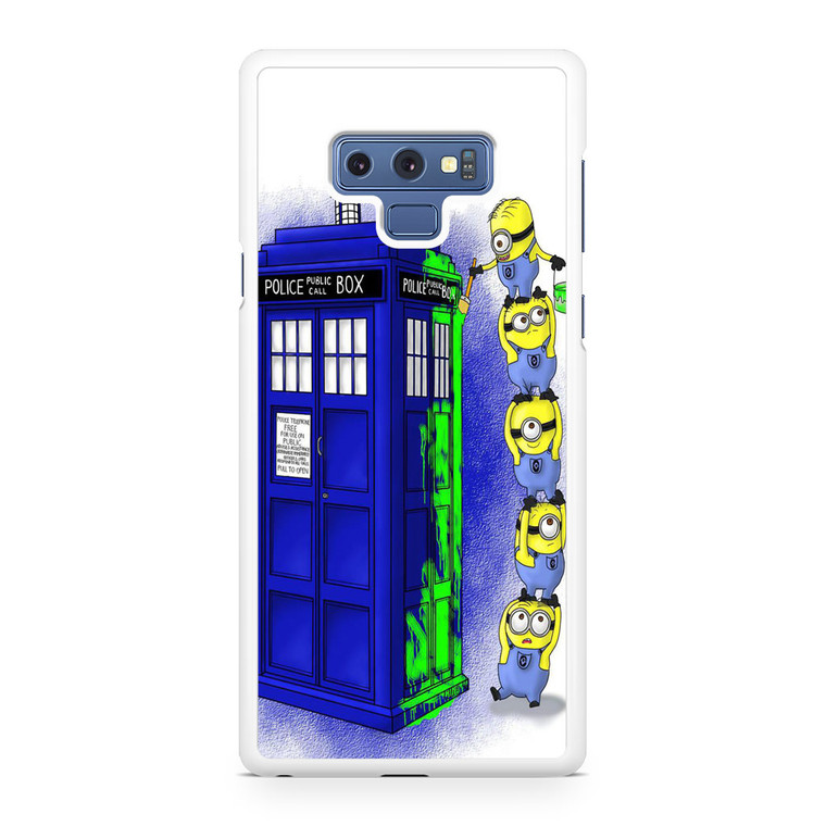 Minions Painting Tardis Box Samsung Galaxy Note 9 Case