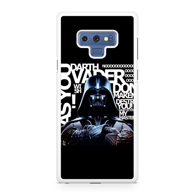 Star Wars Darth Vader Quotes Samsung Galaxy Note 9 Case