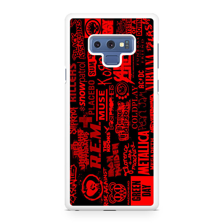 Top Rock Band Collage Samsung Galaxy Note 9 Case