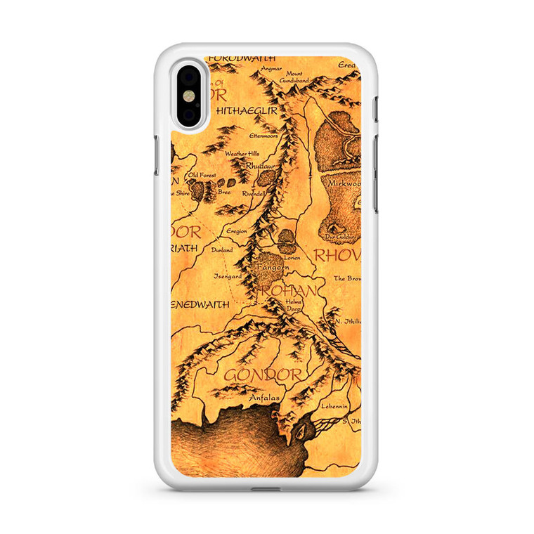 Middle Earth Map The Hobbit iPhone Xs Case