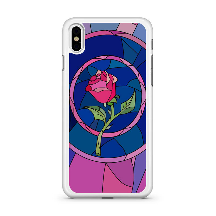 Beauty and The Beast Rose in Glass iPhone Xs Case