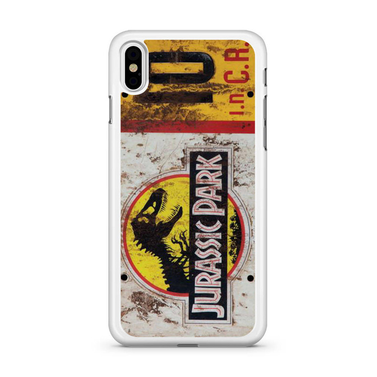 Jurassic Park Jeep License Number 10 iPhone Xs Case