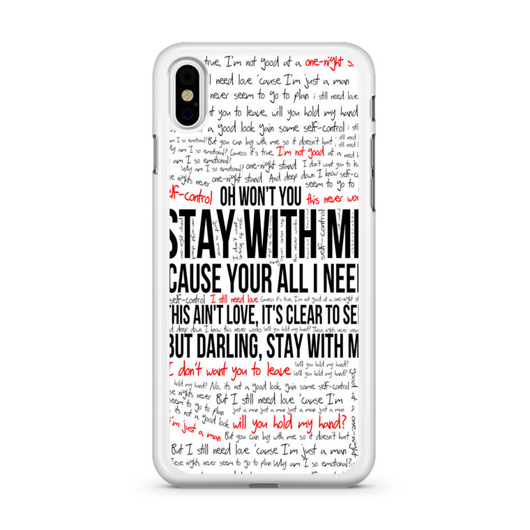 Sam Smith Stay With Me iPhone Xs Case