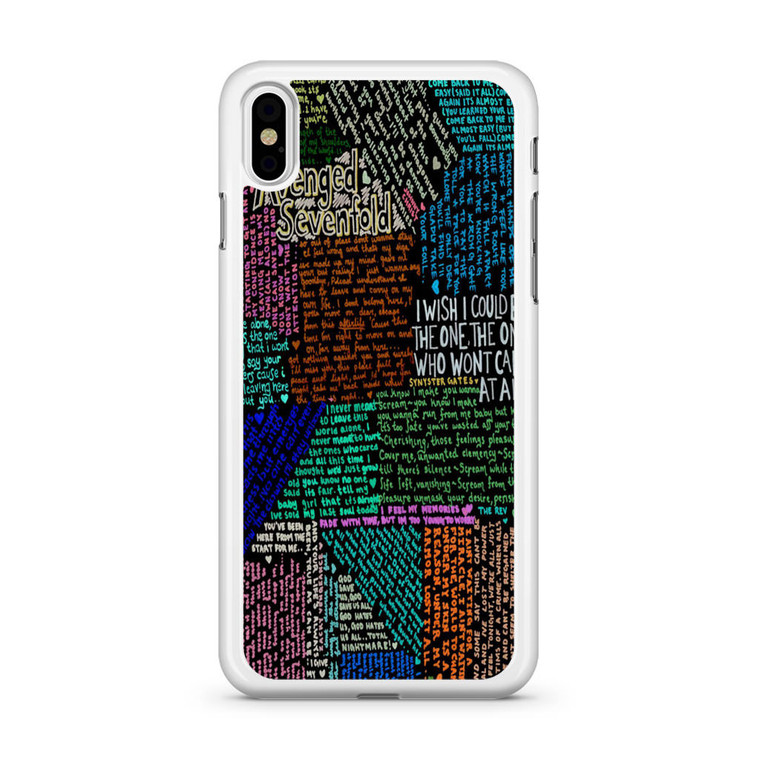 Avenged Sevenfold Lyrics Quotes iPhone Xs Case