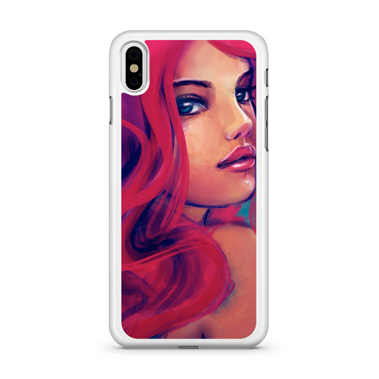 Beauty Hair Ariel Little Mermaid iPhone Xs Case