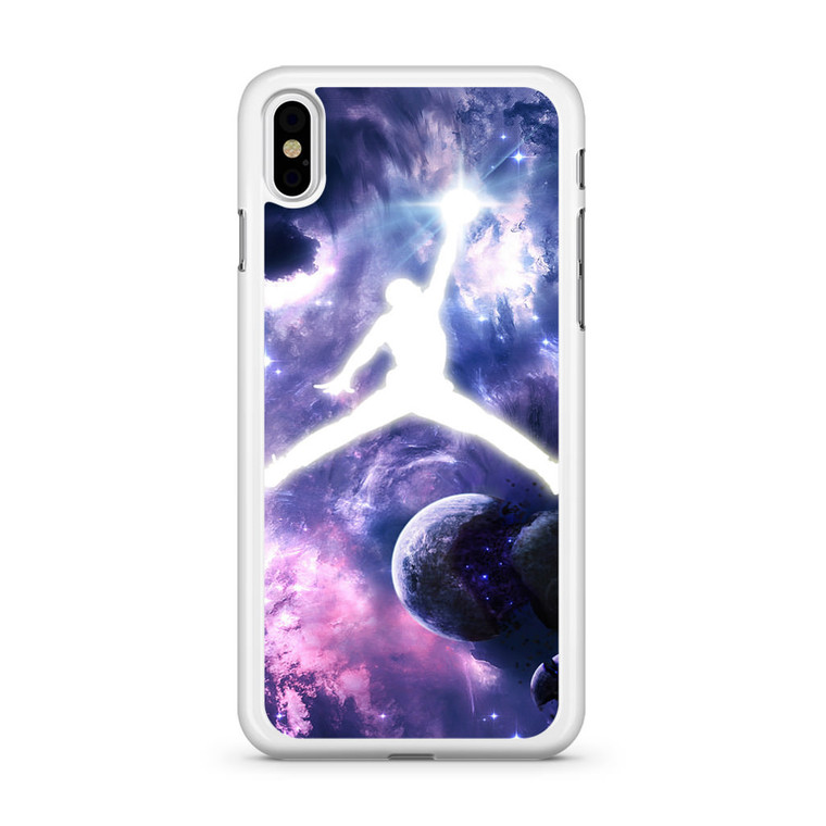 Michael Jordan In Galaxy Nebula iPhone Xs Case