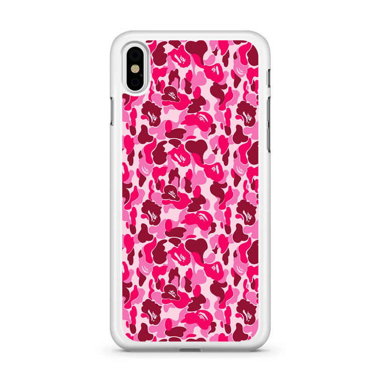 Bathing Ape Bape Pink iPhone Xs Case