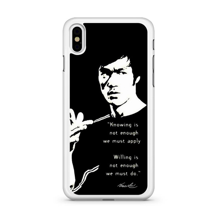 Bruce Lee Quotes iPhone Xs Case