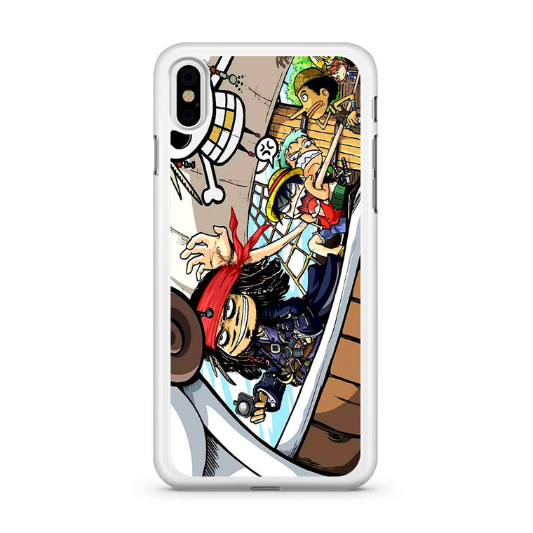 When Luffy Meet Captain Jack Sparrow iPhone Xs Case