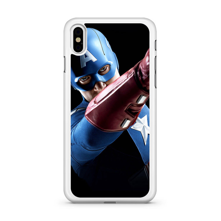 Avengers Captain America Art iPhone Xs Case