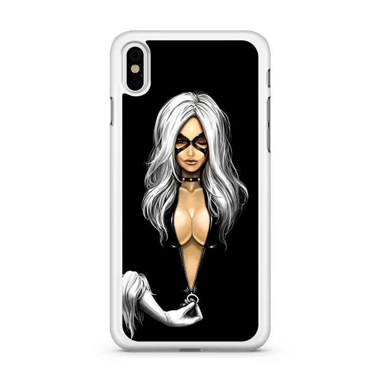 The Black Cat in Black iPhone Xs Case