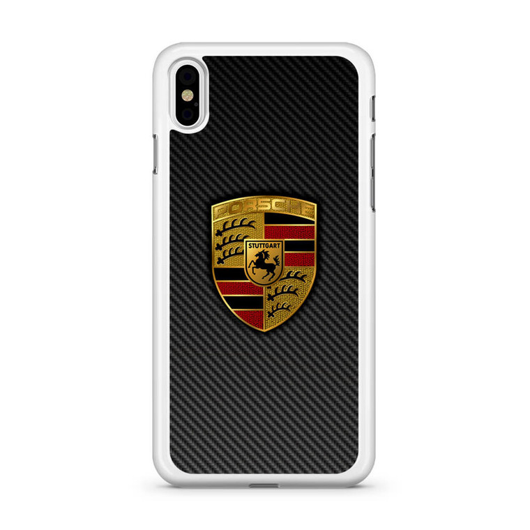Carbon Porsche Logo iPhone Xs Case