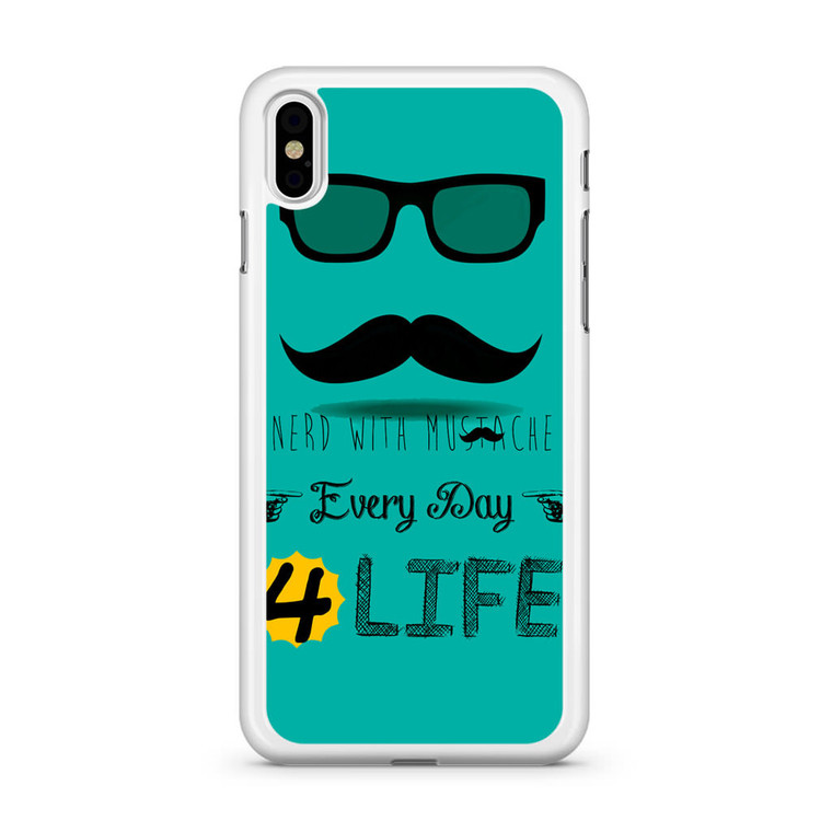 Nerd With Mustache iPhone Xs Case